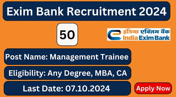 EXIM Bank MT Recruitment 2024