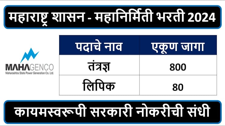 Mahanirmiti Bharti 2024