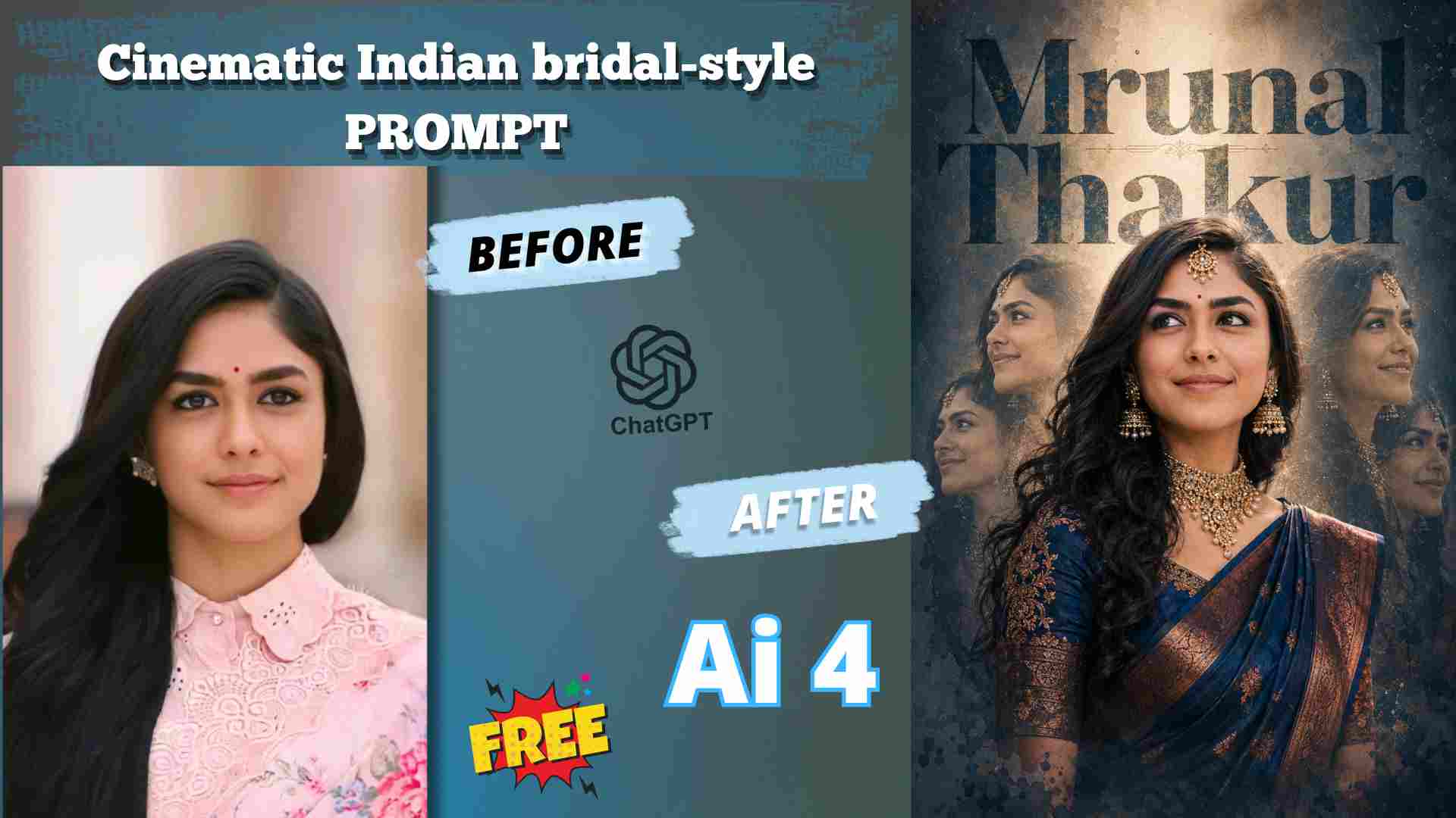 Cinematic Indian bridal-style