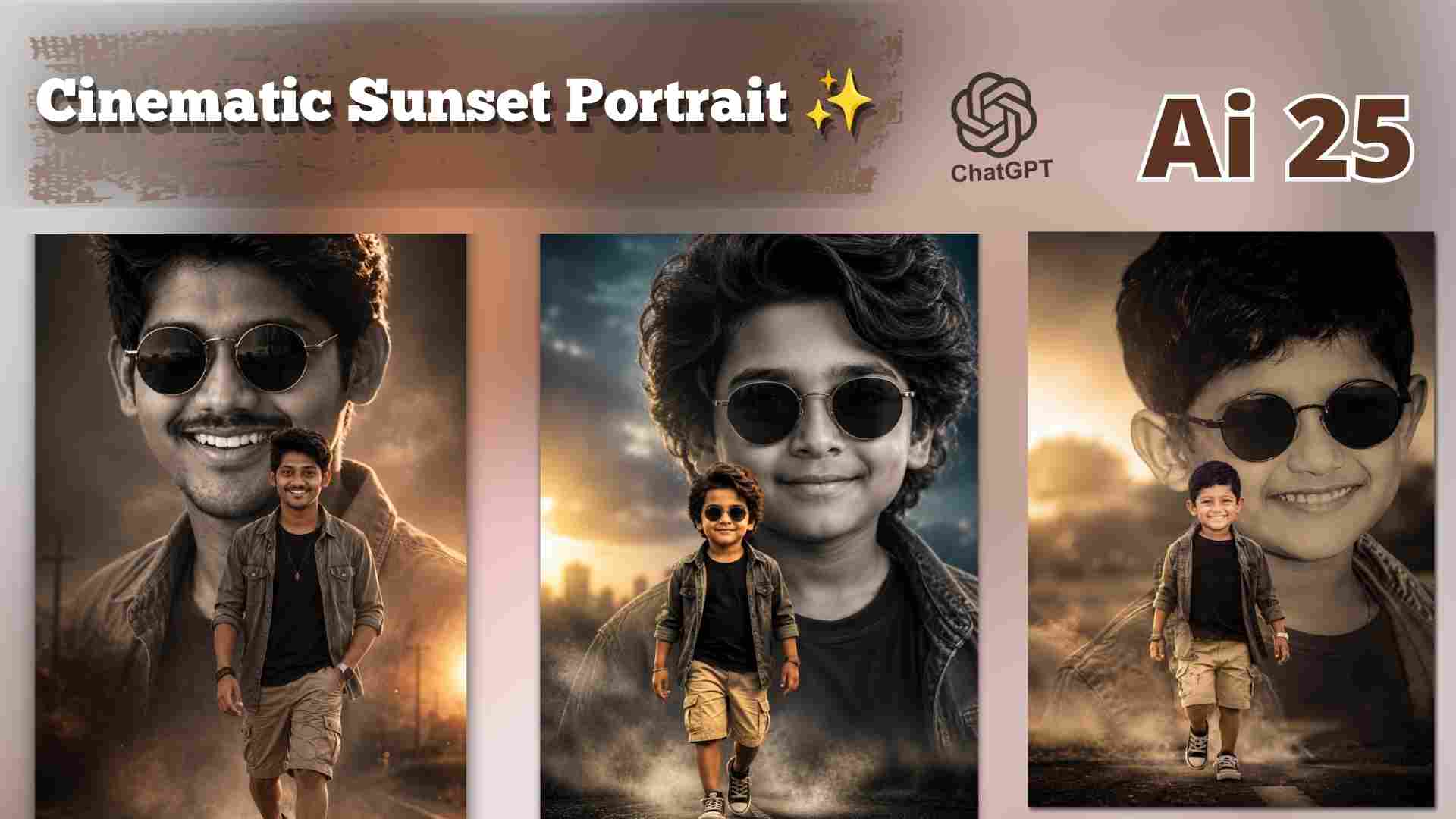 Cinematic Sunset Portrait Prompt